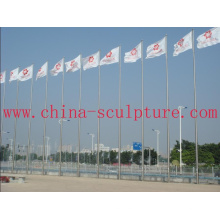 2016 New Modern Sculpture High Quality Fashion Urban Statue Stainless Steel Flagpole